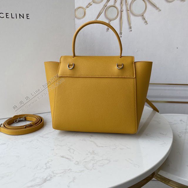 Celine女包 賽琳經典款小號女包 Celine belt bag 掌紋牛皮鯰魚包 189003  slyd2206